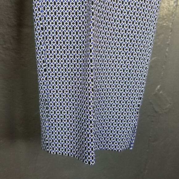 Swing Control Pants Women 2 Geometric Pixie Print Blue Mid-Rise Golf Tennis NEW - Picture 6 of 16